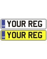 Oblong Number Plate (GB) for Vehicle and Trailers